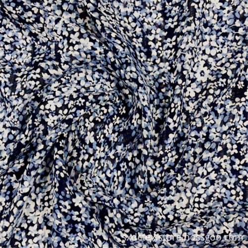 Woven Viscose Slub Floral Printed Dobby Women Fabric